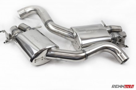 RENNtech | Stainless Steel Sport Mufflers w/Electronic Valves | S 63 AMG Coupe | C217 | 5.5L BiTurbo V8 | M157