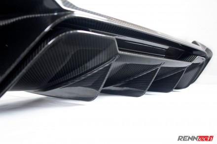 RENNtech | Carbon Fiber | Rear Diffuser w/ CMC Tips | 212 – E Class Sedan | FaceLift 2014+